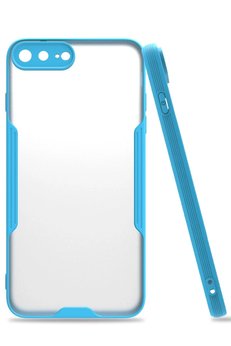 CepteToptan iPhone 7 Plus Kılıf Platin Silikon - Mavi - DROPX7732-7142