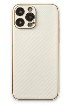 CepteToptan iPhone 13 Pro Kılıf Coco Karbon Silikon - Beyaz - DROPX6378-9634