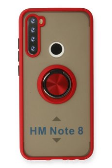 CepteToptan Xiaomi Redmi Note 8 Kılıf Montreal Yüzüklü Silikon Kapak - Kırmızı - DROPX8105-2789