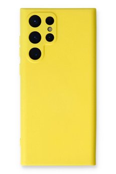 CepteToptan Samsung Galaxy S22 Ultra Kılıf Nano içi Kadife Silikon - Sarı - DROPX7722-4763