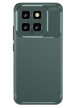 CepteToptan Xiaomi Mi 14T Kılıf Auto Focus Karbon Kapak - Koyu Yeşil - DROPX7464-7358