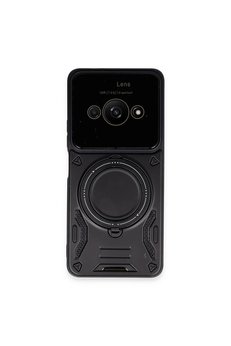 CepteToptan Xiaomi Poco C61 Kılıf Joy Lens Standlı Kapak - Siyah - DROPX8208-9887