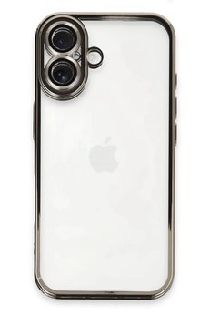 CepteToptan iPhone 16 Plus Kılıf Lensli Silikon - Titanyum Gri - DROPX6405-5964