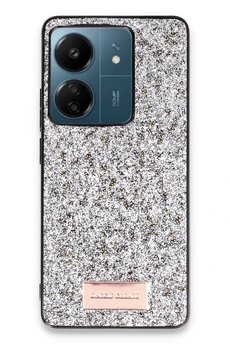 CepteToptan Xiaomi Redmi 13C Bright Simli Kapak - Gümüş - DROPX9242-9801