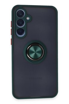 CepteToptan Samsung Galaxy A25 5G Kılıf Montreal Yüzüklü Silikon Kapak - Yeşil - DROPX8961-7039