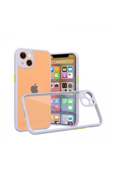 CepteToptan iPhone 13 Mini Kılıf Miami Şeffaf Silikon - Lila - DROPX2547-1793