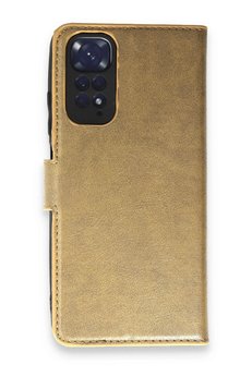 CepteToptan Xiaomi Redmi Note 11 Pro Kılıf Trend S Plus Kapaklı Kılıf - Gold - DROPX5958-5197
