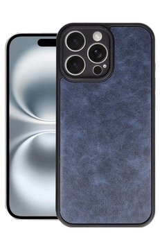 CepteToptan iPhone 16 Pro Kılıf Aras Deri Kapak - Lacivert - DROPX7586-7998
