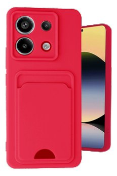 CepteToptan Xiaomi Redmi Note 13 Pro 5G Kılıf Kelvin Kartvizitli Silikon - Kırmızı - DROPX9453-9812
