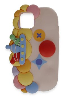 CepteToptan iPhone 12 Kılıf Poky Karakter Silikon Kapak - Desen 7 - DROPX7760-6160