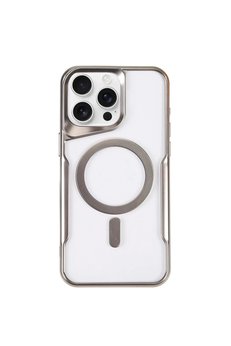 CepteToptan iPhone 15 Pro Kılıf Boyi Magsafe Silikon Kapak - Gümüş - DROPX9159-2727