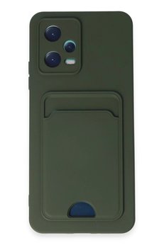 CepteToptan Xiaomi Poco X5 5G Kılıf Kelvin Kartvizitli Silikon - Koyu Yeşil - DROPX4969-1069