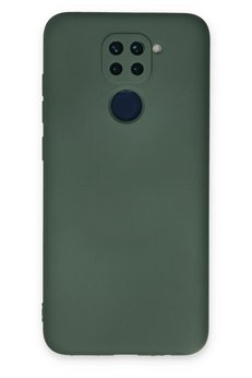 CepteToptan Xiaomi Redmi Note 9 Kılıf Nano içi Kadife Silikon - Koyu Yeşil - DROPX8274-2656