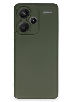 CepteToptan Xiaomi Redmi Note 13 Pro Plus Kılıf Nano içi Kadife Silikon - Koyu Yeşil - DROPX9714-8907