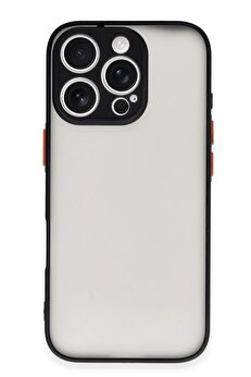 CepteToptan iPhone 16 Pro Max Kılıf Montreal Silikon Kapak - Siyah - DROPX1606-5021