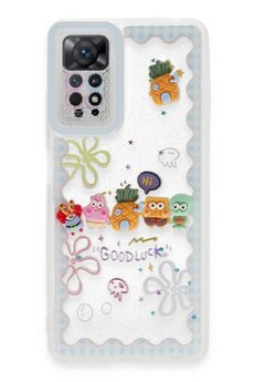CepteToptan Xiaomi Redmi Note 11 Kılıf Sweet Desenli Silikon Kapak - Açık Mavi - DROPX2744-5303