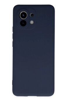 CepteToptan Xiaomi Mi 11 Kılıf Nano içi Kadife Silikon - Lacivert - DROPX7757-8335