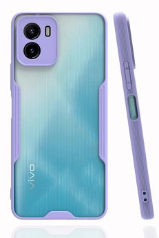 CepteToptan Vivo Y15S Kılıf Platin Silikon - Lila - DROPX8323-6148