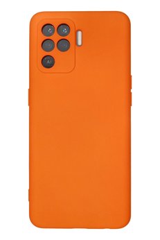 CepteToptan Oppo Reno 5 Lite Kılıf Nano içi Kadife Silikon - Turuncu - DROPX8089-6157