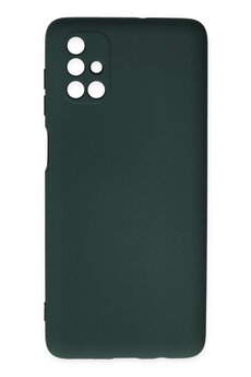 CepteToptan Samsung Galaxy M51 Kılıf Nano içi Kadife Silikon - Koyu Yeşil - DROPX2269-8265