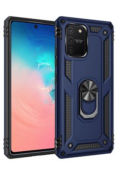 CepteToptan Samsung Galaxy A91 / S10 Lite Kılıf Sofya Yüzüklü Silikon Kapak - Lacivert - DROPX9846-9104