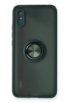 CepteToptan Xiaomi Redmi 9A Kılıf Montreal Yüzüklü Silikon Kapak - Yeşil - DROPX8863-5701