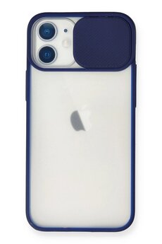 CepteToptan iPhone 11 Kılıf Palm Buzlu Kamera Sürgülü Silikon - Lacivert - DROPX3536-8233