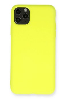CepteToptan iPhone 11 Pro Max Kılıf Nano içi Kadife Silikon - Sarı - DROPX9836-6226