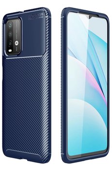 CepteToptan Xiaomi Redmi 9T Kılıf Auto Focus Karbon Kapak - Lacivert - DROPX9220-6146
