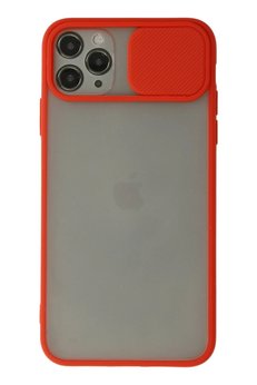CepteToptan iPhone 11 Pro Max Kılıf Palm Buzlu Kamera Sürgülü Silikon - Kırmızı - DROPX2123-5996