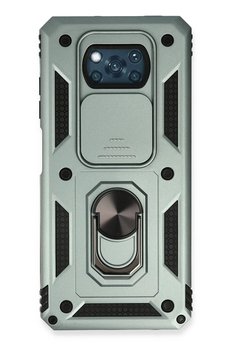 CepteToptan Xiaomi Pocophone X3 Kılıf Pars Lens Yüzüklü Silikon - Yeşil - DROPX7571-5723