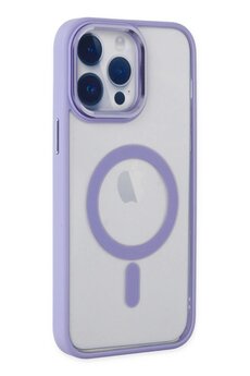 CepteToptan iPhone 14 Pro Max Kılıf Room Magneticsafe Silikon - Lila - DROPX4356-1662