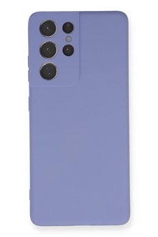 CepteToptan Samsung Galaxy S21 Ultra Kılıf Nano içi Kadife Silikon - Lila - DROPX4562-9182