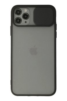 CepteToptan iPhone 11 Pro Max Kılıf Palm Buzlu Kamera Sürgülü Silikon - Siyah - DROPX4267-4187