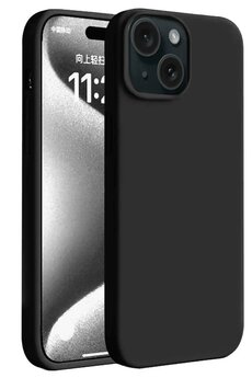 CepteToptan iPhone 15 Plus Kılıf First Silikon - Siyah - DROPX7654-3239