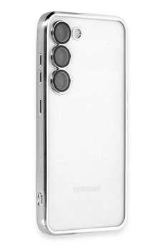 CepteToptan Samsung Galaxy S23 Kılıf Lensli Silikon - Gümüş - DROPX8811-7523