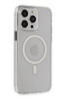CepteToptan iPhone 14 Pro Max Kılıf Tron Şeffaf Magsafe Kapak - Şeffaf - DROPX7411-3538