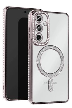 CepteToptan Samsung Galaxy S25 Kılıf Joke Simli Magneticsafe Kılıf - Gümüş - DROPX7019-3489
