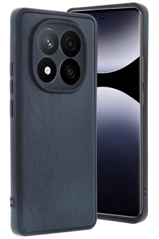 CepteToptan Xiaomi Redmi Note 14 Pro 4G Kılıf Aras Deri Kapak - Lacivert - DROPX2948-4921