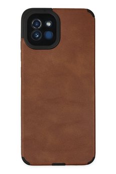 CepteToptan Samsung Galaxy A03 Kılıf Loop Deri Silikon - Kahverengi - DROPX7416-7743