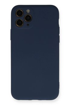 CepteToptan iPhone 11 Pro Kılıf Nano içi Kadife Silikon - Lacivert - DROPX7947-8257