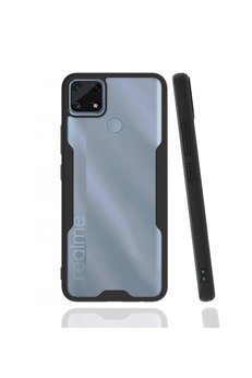CepteToptan Realme C25 Kılıf Platin Silikon - Siyah - DROPX3235-8875