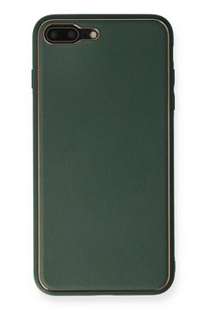 CepteToptan iPhone 7 Plus Kılıf Coco Deri Silikon Kapak - Yeşil - DROPX7660-1936