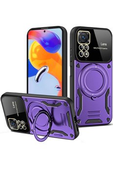CepteToptan Xiaomi Redmi Note 12 Pro 4G Kılıf Joy Lens Standlı Kapak - Mor - DROPX9611-6990