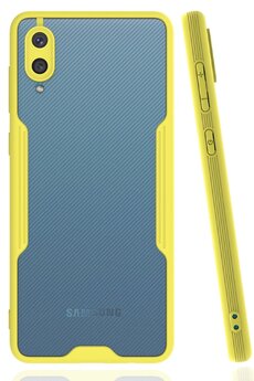 CepteToptan Samsung Galaxy A02 Kılıf Platin Silikon - Sarı - DROPX3242-2756