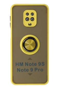 CepteToptan Xiaomi Redmi Note 9 Pro Kılıf Montreal Yüzüklü Silikon Kapak - Sarı - DROPX9096-7020