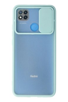 CepteToptan Xiaomi Redmi 9C Kılıf Palm Buzlu Kamera Sürgülü Silikon - Turkuaz - DROPX9389-1933