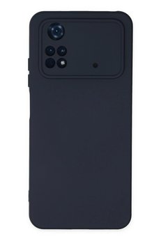 CepteToptan Xiaomi Poco M4 Pro 4G Kılıf Nano içi Kadife Silikon - Lacivert - DROPX6550-7185