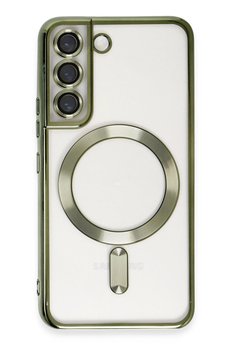 CepteToptan Samsung Galaxy S22 Kılıf Kross Magneticsafe Kapak - Koyu Yeşil - DROPX9322-5570