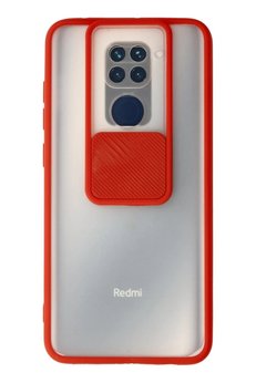 CepteToptan Xiaomi Redmi Note 9 Kılıf Palm Buzlu Kamera Sürgülü Silikon - Kırmızı - DROPX7255-9411